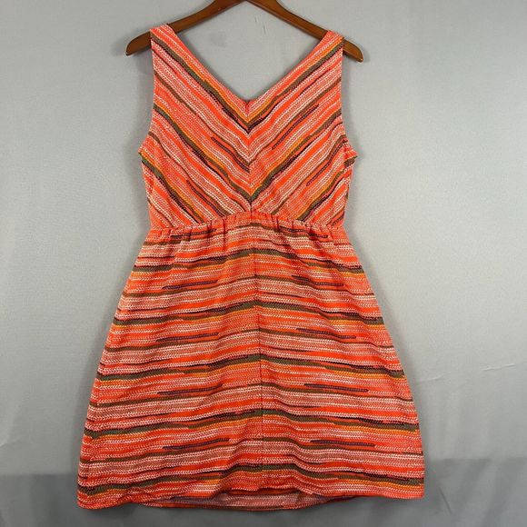 Anthropologie Tulle Womens Dress Sz Medium Orange Sleeveless Boho Summer Midi - Picture 4 of 7
